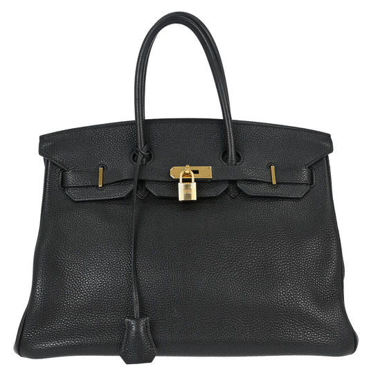 Hermes Black Togo Birkin 35 Handbag