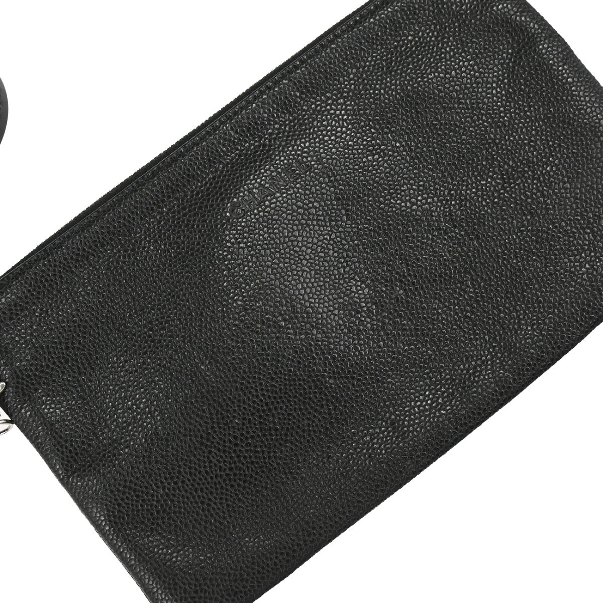 Chanel 2014 Black Caviar Skin On The Road Shopping Fever Tote Bag