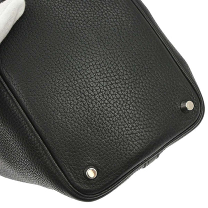 Hermes Black Taurillon Clemence Picotin Lock 18 PM Handbag
