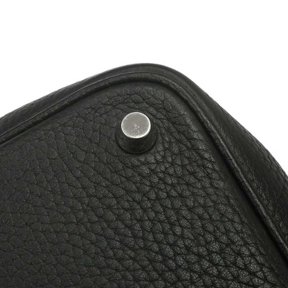 Hermes Black Taurillon Clemence Picotin Lock 18 PM Handbag