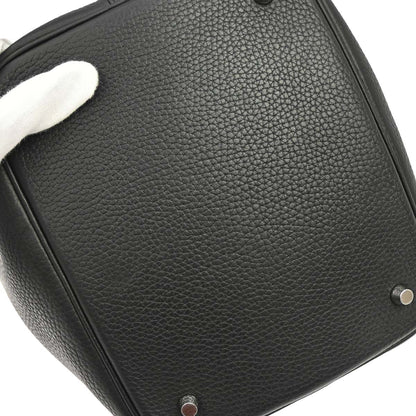 Hermes Black Togo Picotin Lock 22 MM Handbag