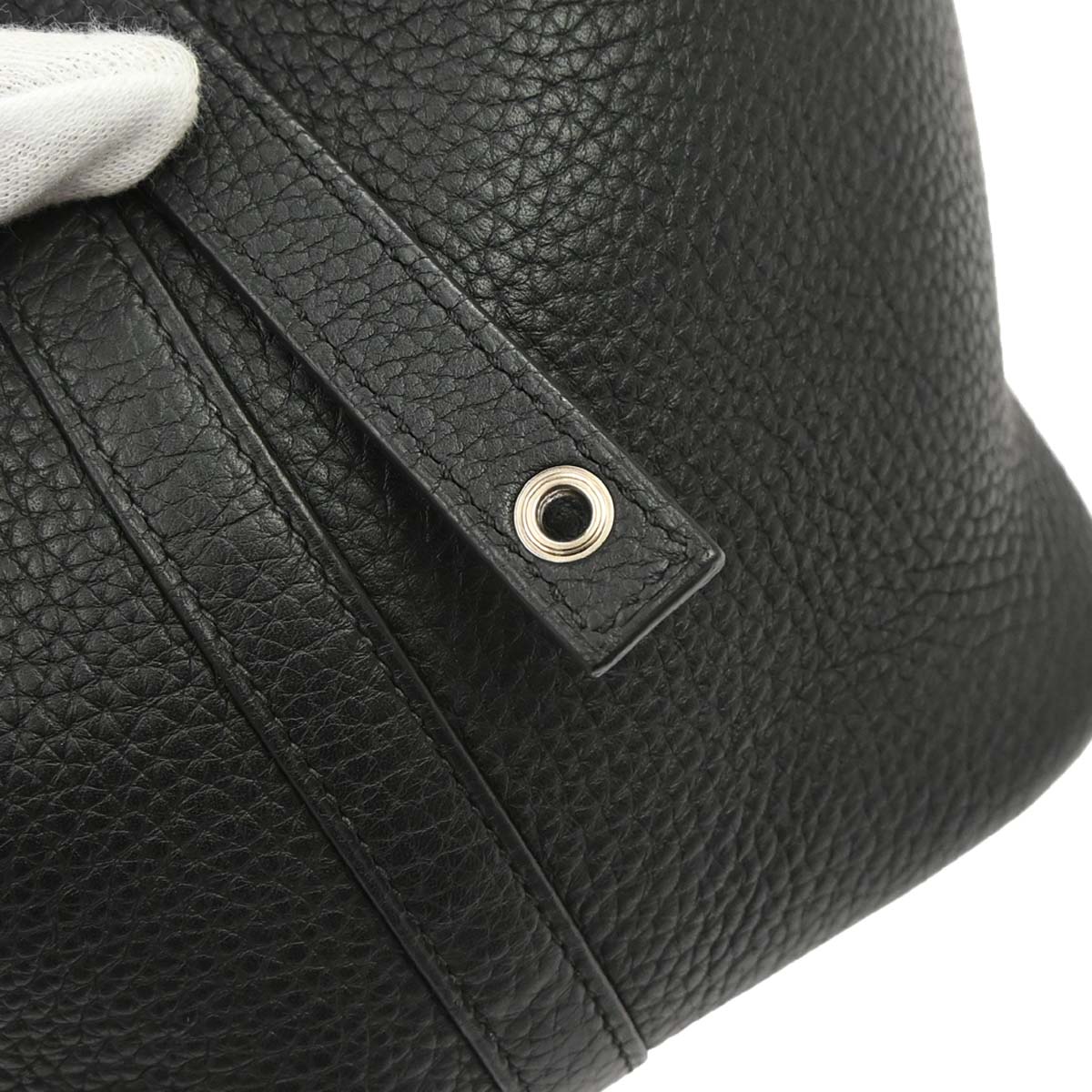 Hermes Black Togo Picotin Lock 22 MM Handbag