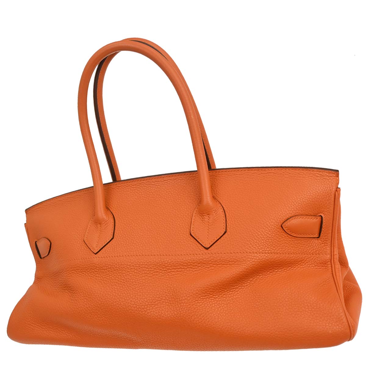 Hermes Orange Taurillon Clemence JPG Shoulder Birkin Handbag