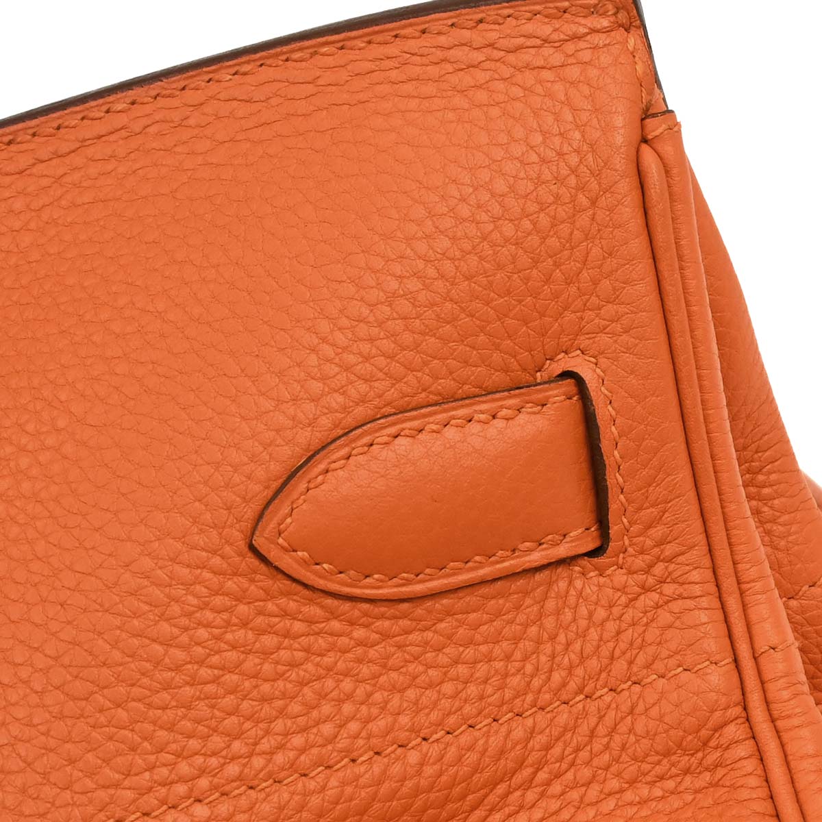 Hermes Orange Taurillon Clemence JPG Shoulder Birkin Handbag