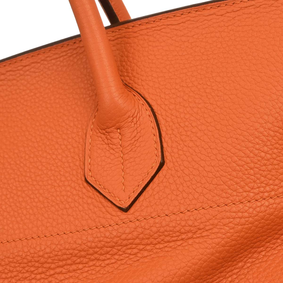 Hermes Orange Taurillon Clemence JPG Shoulder Birkin Handbag