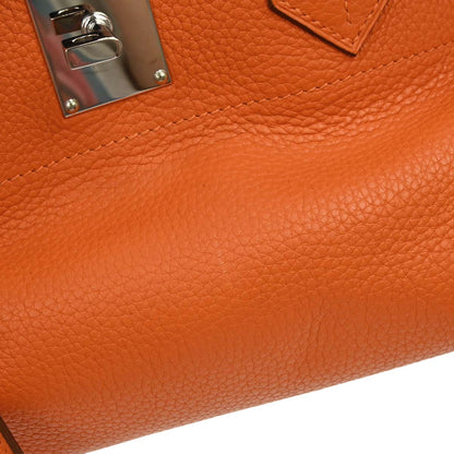 Hermes Orange Taurillon Clemence JPG Shoulder Birkin Handbag