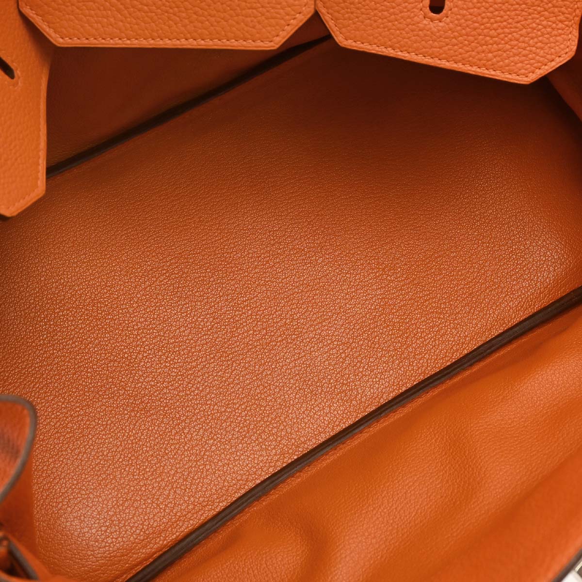 Hermes Orange Taurillon Clemence JPG Shoulder Birkin Handbag