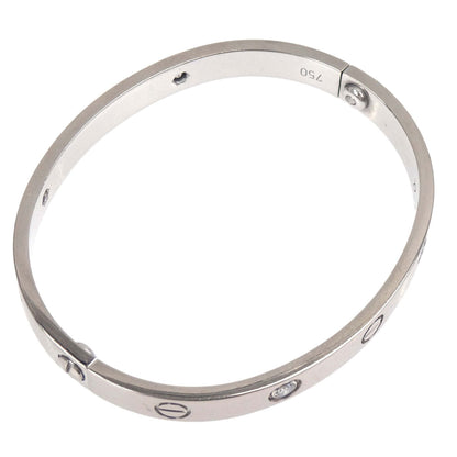 Cartier Love Bracelet Bangle 750 Half Diamond #16 Jewelry