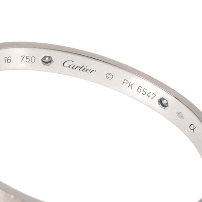 Cartier Love Bracelet Bangle 750 Half Diamond #16 Jewelry