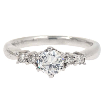 Ring Pt900 Diamond Silver #47 Jewelry
