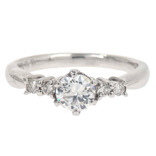 Ring Pt900 Diamond Silver #47 Jewelry