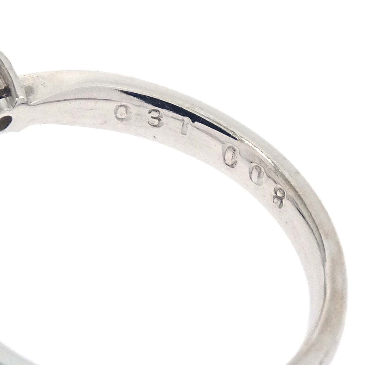 Ring Pt900 Diamond Silver #47 Jewelry