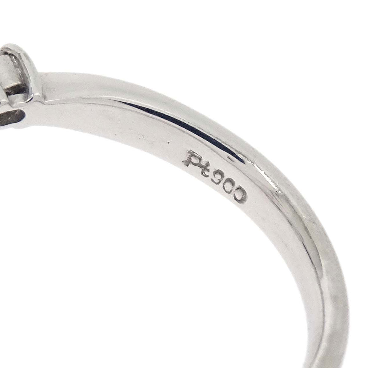 Ring Pt900 Diamond Silver #47 Jewelry