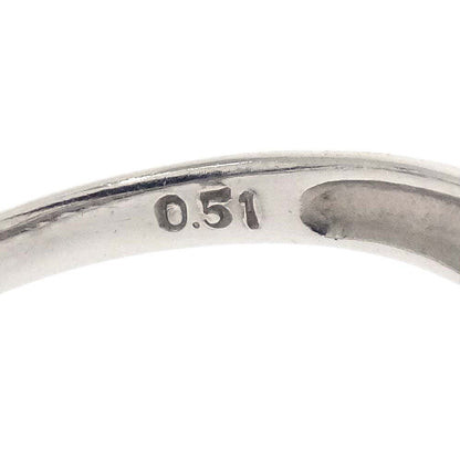 Ring Pt900 Diamond Silver #53 Jewelry