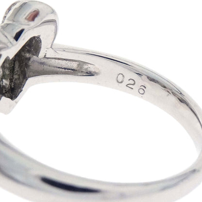 Ring Pt900 Pearl Diamond Silver #52 Jewelry