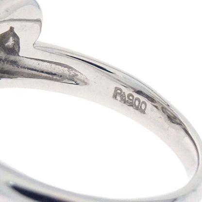 Ring Pt900 Pearl Diamond Silver #52 Jewelry