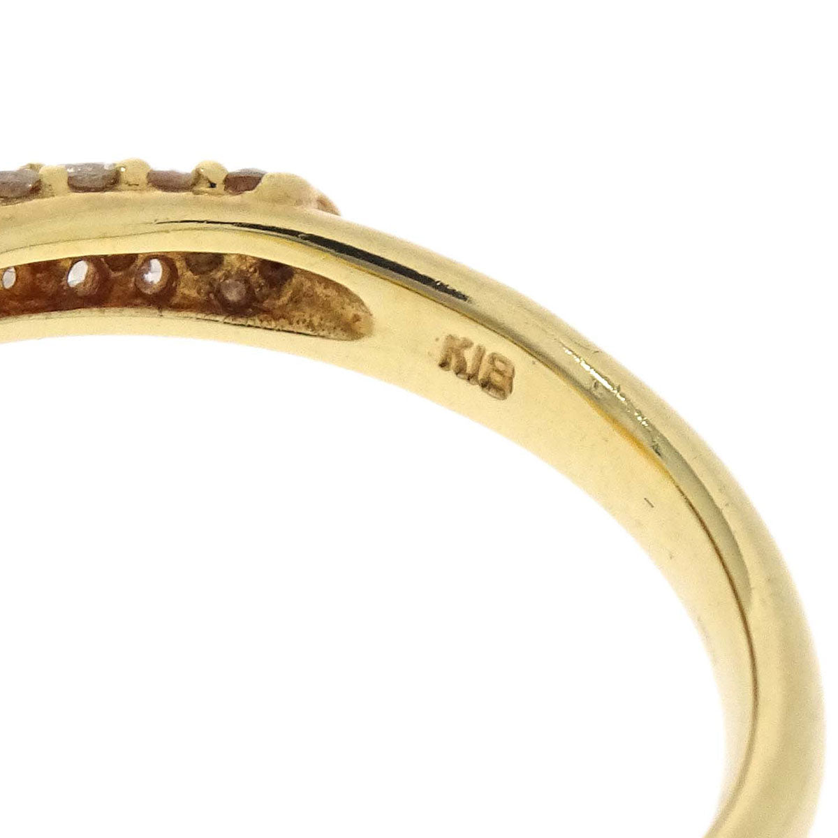 Ring 18K Pearl Diamond Gold #51 Jewelry