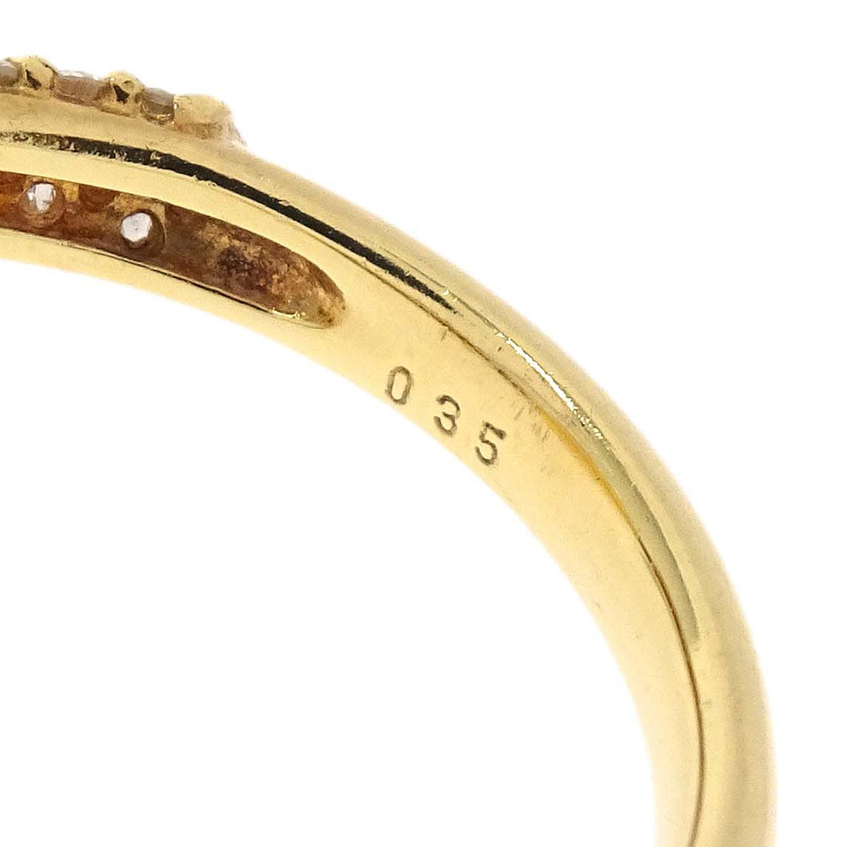 Ring 18K Pearl Diamond Gold #51 Jewelry