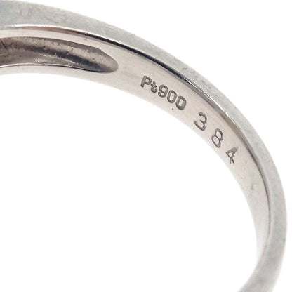 Ring Pt900 Opal Diamond Silver #52 Jewelry