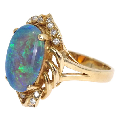 Ring 14K Gold Opal Diamond #53 Jewelry