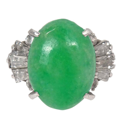 Ring Pm900 Jade Diamond Silver #52 Jewelry
