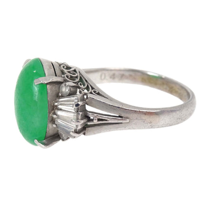 Ring Pm900 Jade Diamond Silver #52 Jewelry