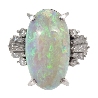 Ring Pt900 Opal Diamond #51 Jewelry