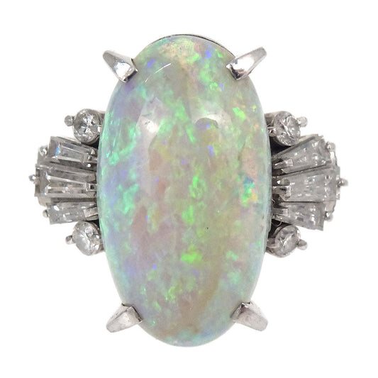Ring Pt900 Opal Diamond #51 Jewelry