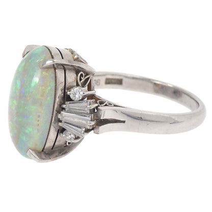 Ring Pt900 Opal Diamond #51 Jewelry