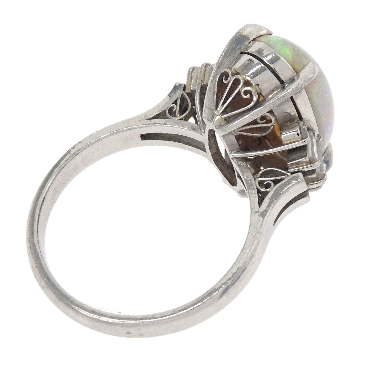 Ring Pt900 Opal Diamond #51 Jewelry