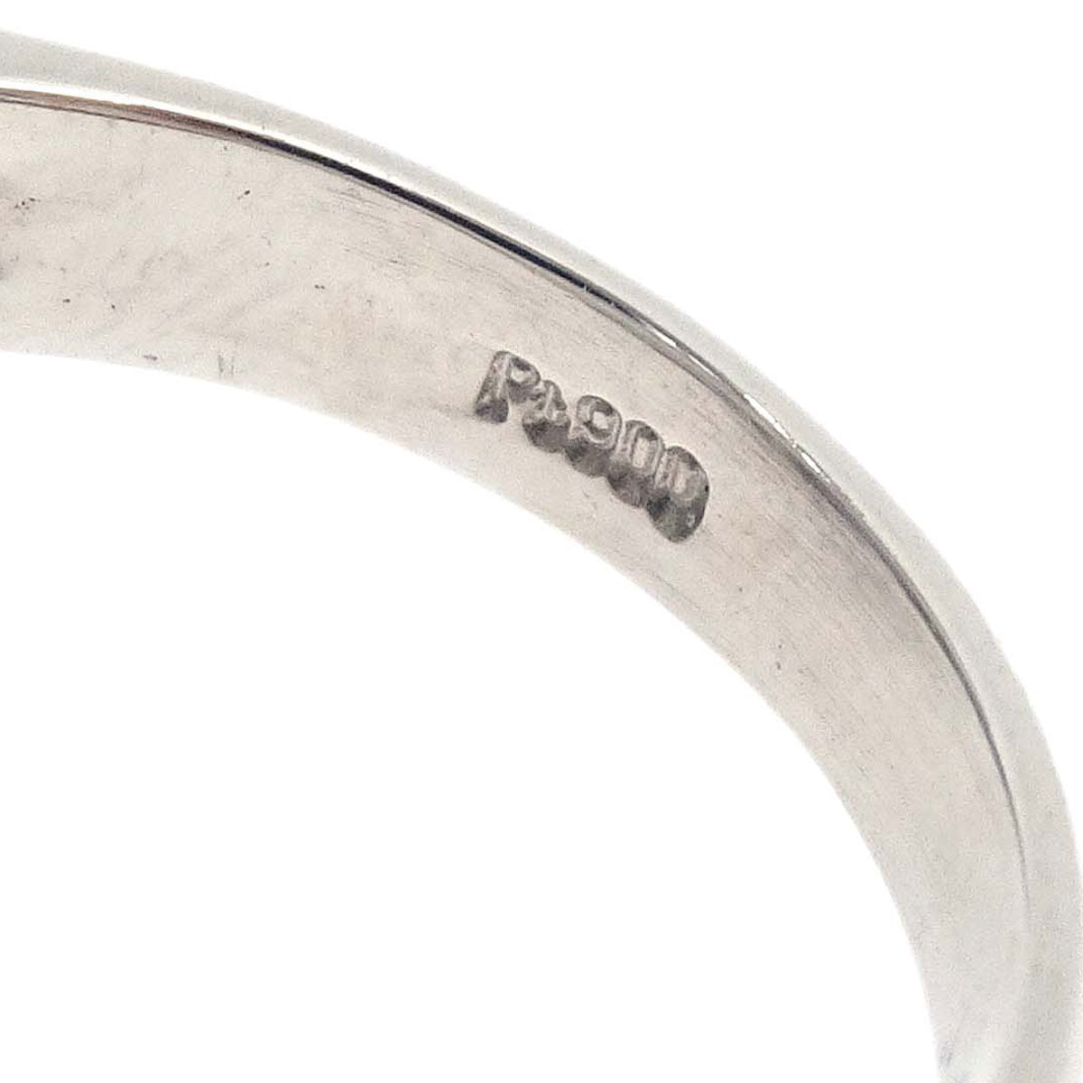 Ring Pt900 Blue Stone Diamond Silver #47 Jewelry