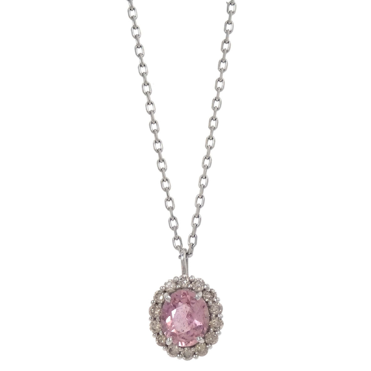 Pendant Necklace Pt900 Pt850 Padparadscha Jewelry
