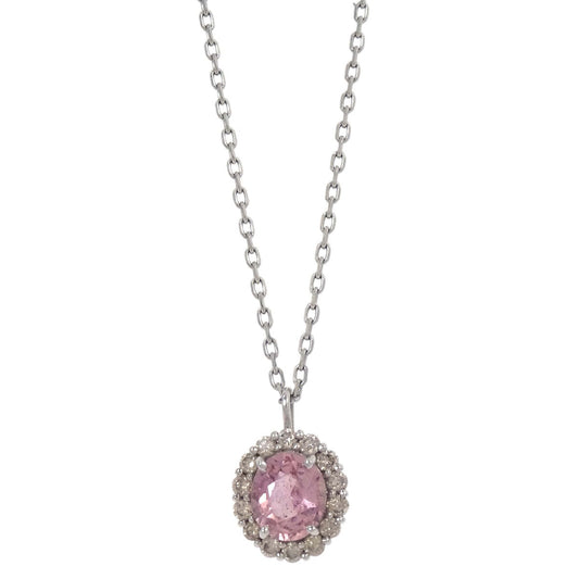 Pendant Necklace Pt900 Pt850 Padparadscha Jewelry