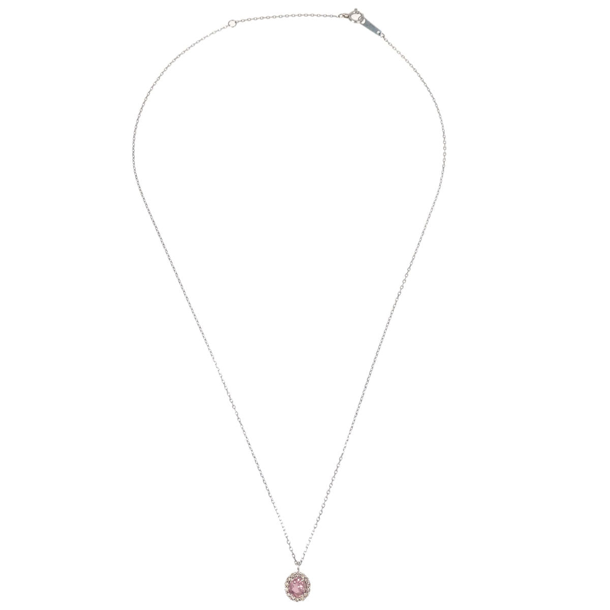 Pendant Necklace Pt900 Pt850 Padparadscha Jewelry