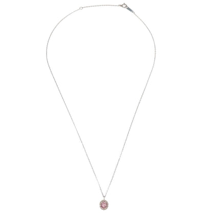Pendant Necklace Pt900 Pt850 Padparadscha Jewelry