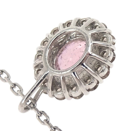 Pendant Necklace Pt900 Pt850 Padparadscha Jewelry