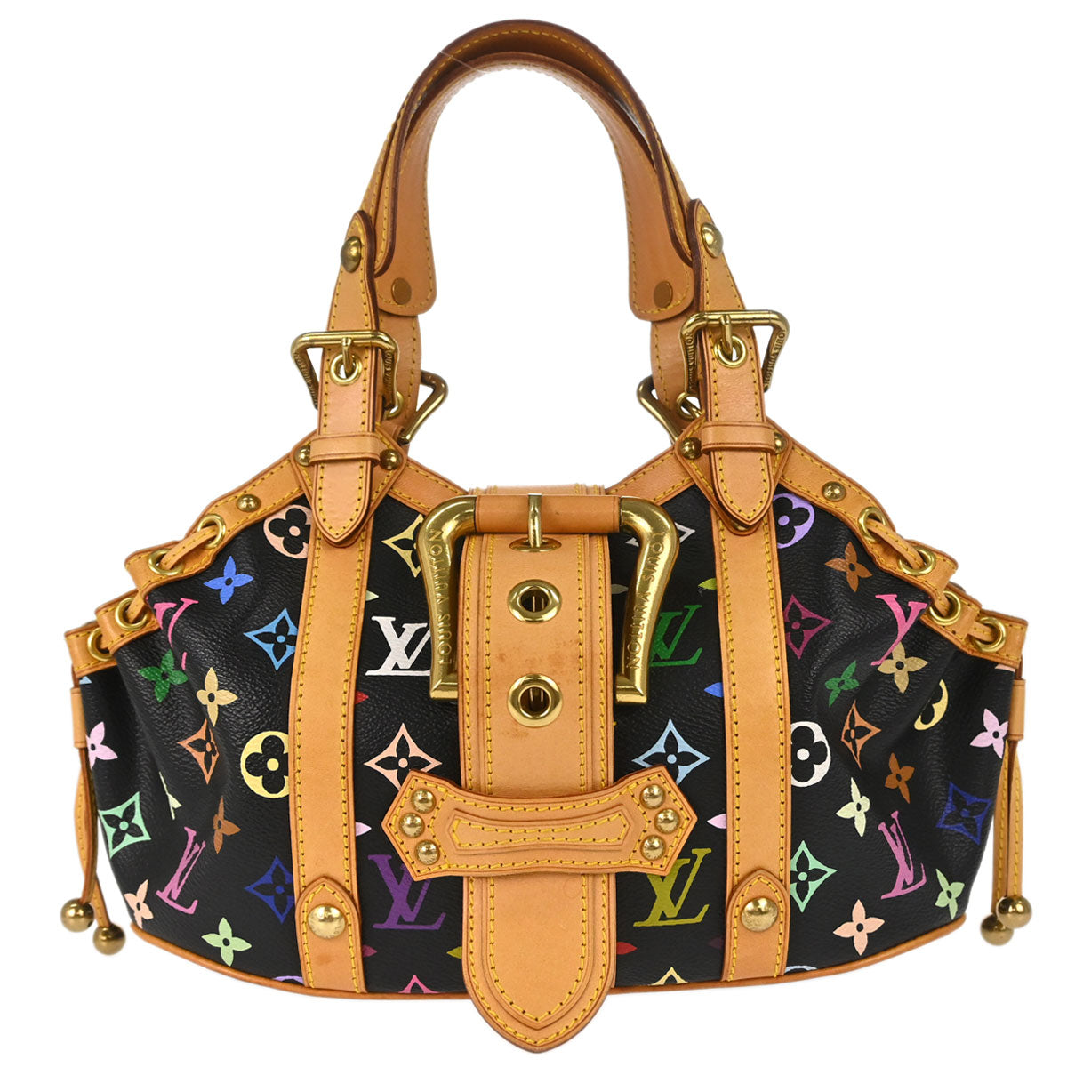 Louis Vuitton Black Monogram Multicolor Theda PM Handbag M92346