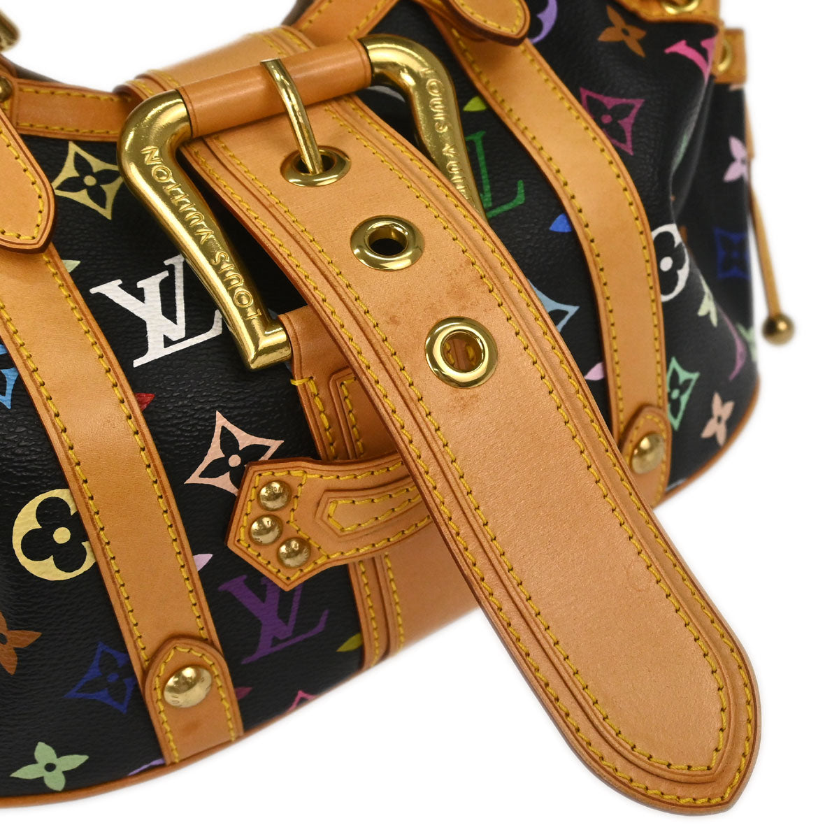 Louis Vuitton Black Monogram Multicolor Theda PM Handbag M92346