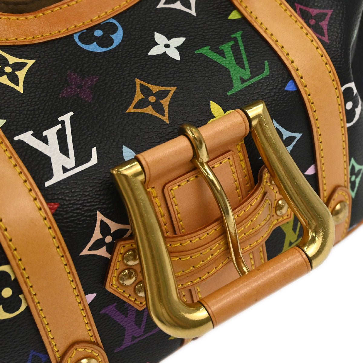 Louis Vuitton Black Monogram Multicolor Theda PM Handbag M92346