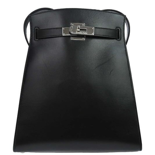 Hermes Black Box Calf Kelly Sport MM Shoulder Bag