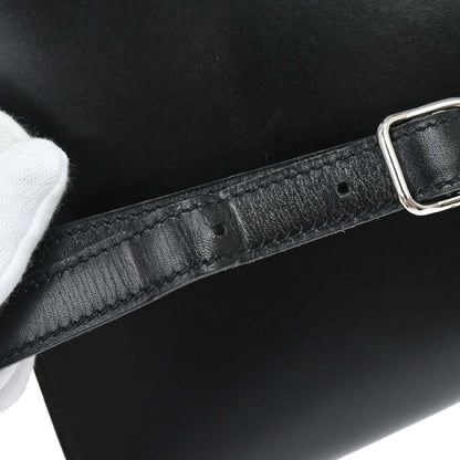 Hermes Black Box Calf Kelly Sport MM Shoulder Bag