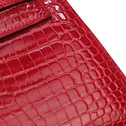 Hermes * Braise Porosus Mini Kelly 20 2way Sellier Handbag