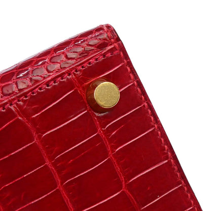 Hermes * Braise Porosus Mini Kelly 20 2way Sellier Handbag
