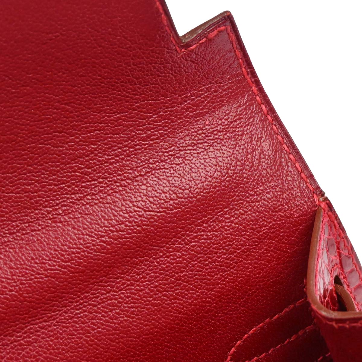 Hermes * Braise Porosus Mini Kelly 20 2way Sellier Handbag