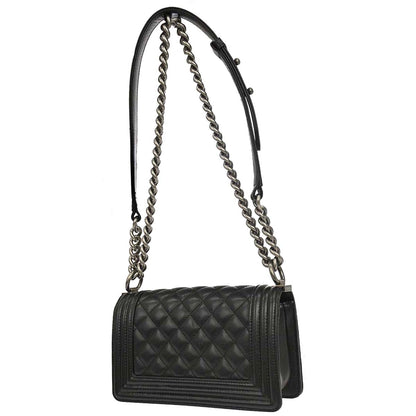 Boy Chanel 2019 Black Caviar Skin Small Chain Shoulder Bag
