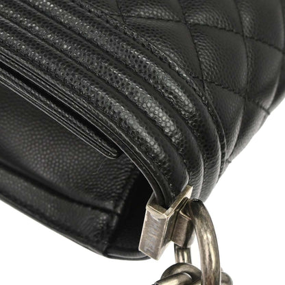 Boy Chanel 2019 Black Caviar Skin Small Chain Shoulder Bag