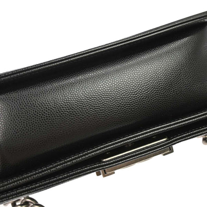 Boy Chanel 2019 Black Caviar Skin Small Chain Shoulder Bag