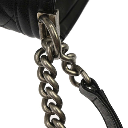 Boy Chanel 2019 Black Caviar Skin Small Chain Shoulder Bag