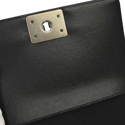 Boy Chanel 2019 Black Caviar Skin Small Chain Shoulder Bag