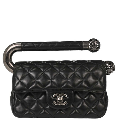 Chanel Black Lambskin Around the World Handbag